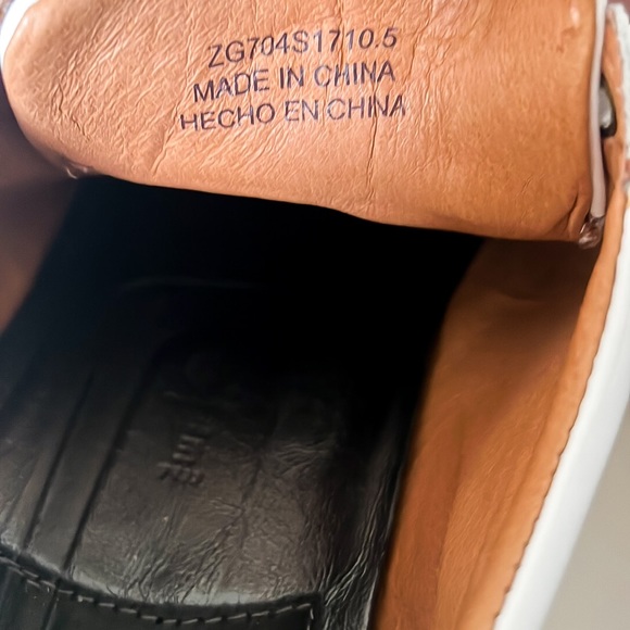 Zanzara Drum White Soft Lace Up Leather Sneakers Men’s Sz 10.5 - Picture 15 of 16